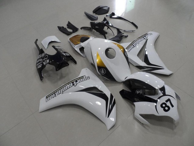Negro y blanco y dorado Carenado Honda CBR 1000 RR 2008-2011 Negro y blanco y dorado Carenado Honda CBR 1000 RR 2008-2011