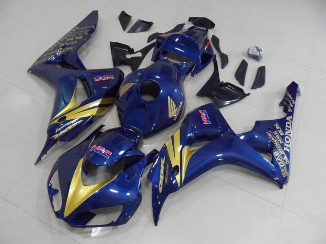 Oscuro Azul con Oro Raya Carenado Honda CBR 1000 RR 2006-2007 Oscuro Azul con Oro Raya Carenado Honda CBR 1000 RR 2006-2007