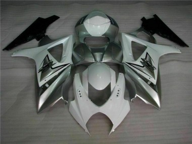 Plata Blanco Carenado Suzuki GSXR 1000 K7 2007-2008