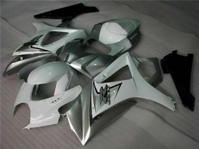 Plata Blanco Carenado Suzuki GSXR 1000 K7 2007-2008 Plata Blanco Carenado Suzuki GSXR 1000 K7 2007-2008