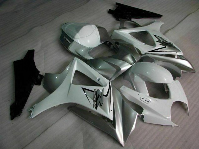 Plata Blanco Carenado Suzuki GSXR 1000 K7 2007-2008 Plata Blanco Carenado Suzuki GSXR 1000 K7 2007-2008