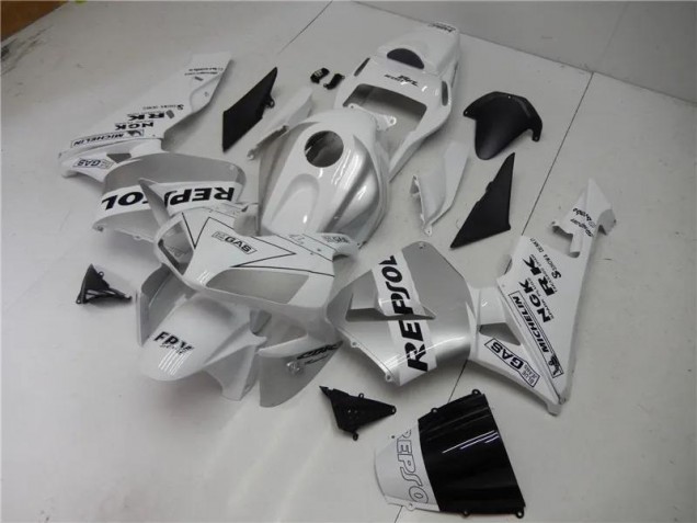 Plata Blanco Negro Repsol Carenado Honda CBR 600 RR 2003-2004 Plata Blanco Negro Repsol Carenado Honda CBR 600 RR 2003-2004
