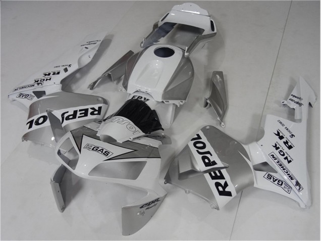 Plata Blanco Negro Repsol Carenados Honda CBR 600 RR 2003-2004 Plata Blanco Negro Repsol Carenados Honda CBR 600 RR 2003-2004