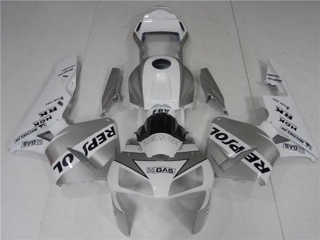 Plata Blanco Negro Repsol Carenados Honda CBR 600 RR 2003-2004 Plata Blanco Negro Repsol Carenados Honda CBR 600 RR 2003-2004