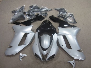 Plata Negro Carenado Kawasaki ZX6R 2007-2008