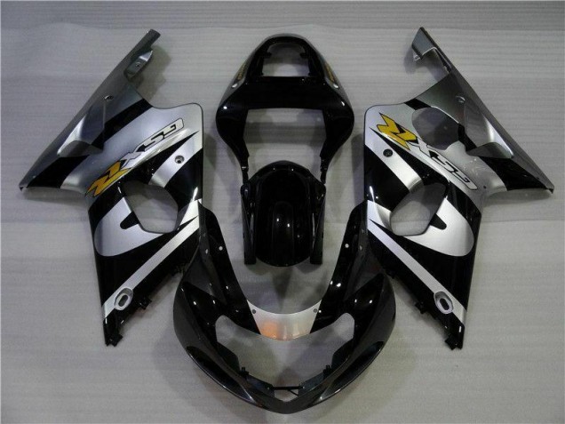 Plata Negro Carenado Suzuki GSXR 1000 K1 2000-2002 Plata Negro Carenado Suzuki GSXR 1000 K1 2000-2002