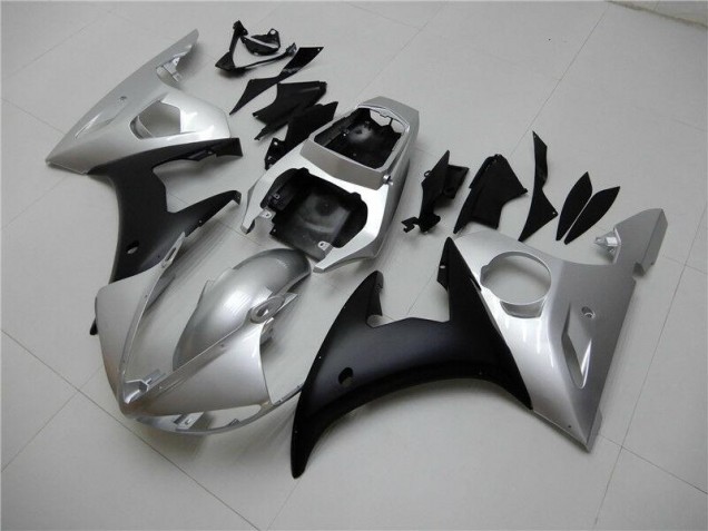 Plata Negro Carenado Yamaha R6 2003-2005 Plata Negro Carenado Yamaha R6 2003-2005