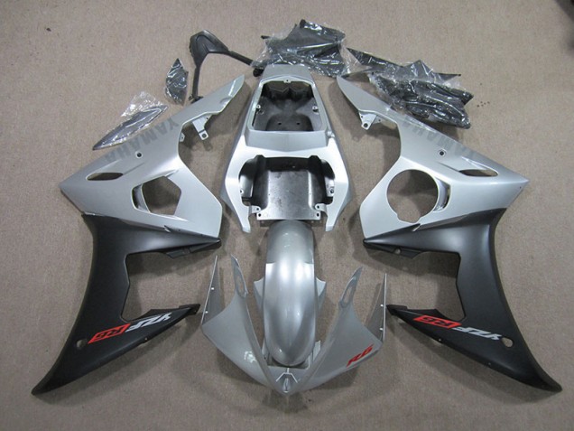 Plata Negro Carenados Yamaha R6 2003-2005 Plata Negro Carenados Yamaha R6 2003-2005