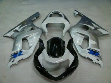Plata Negro Carrocería Suzuki GSXR 600 / 750 K1 K2 K3 2001-2003