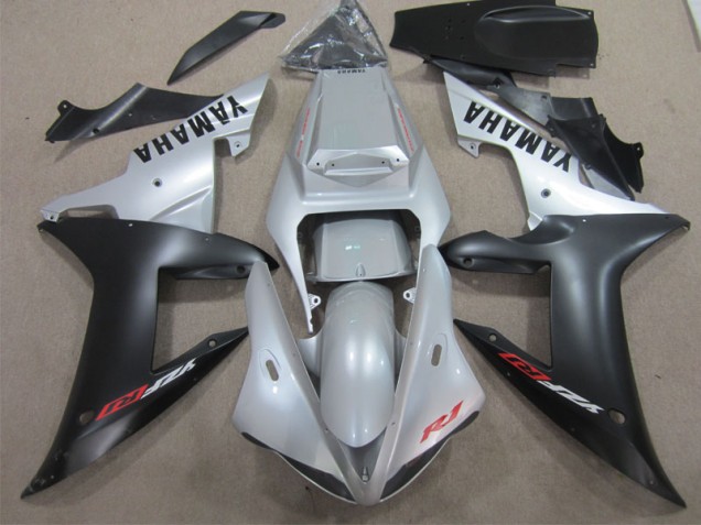 Plata Negro Plástico Yamaha R1 2002-2003 Plata Negro Plástico Yamaha R1 2002-2003