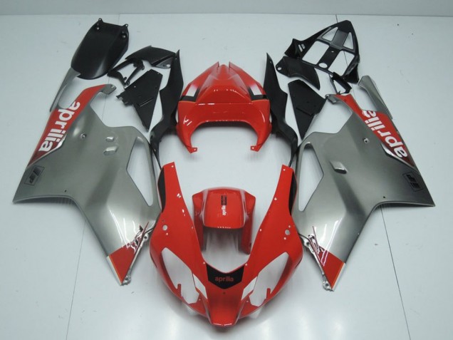 Plata & Rojo Carenado Aprilia RSV 1000 2003-2006 Plata & Rojo Carenado Aprilia RSV 1000 2003-2006