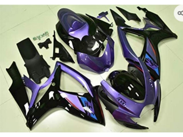 Púrpura Negro Carenado Suzuki GSXR 600 / 750 K6 2006-2007