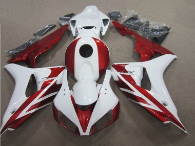 Rojo Blanco ABS Plástica Honda CBR 1000 RR 2006-2007