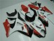 Rojo Blanco ABS Plástica Suzuki GSXR 1000 K7 2007-2008 Rojo Blanco ABS Plástica Suzuki GSXR 1000 K7 2007-2008
