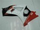 Rojo Blanco ABS Plástica Suzuki GSXR 1000 K7 2007-2008 Rojo Blanco ABS Plástica Suzuki GSXR 1000 K7 2007-2008