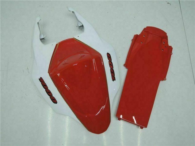 Rojo Blanco ABS Plástica Suzuki GSXR 1000 K7 2007-2008 Rojo Blanco ABS Plástica Suzuki GSXR 1000 K7 2007-2008