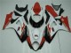 Rojo Blanco ABS Plástica Suzuki GSXR 1000 K7 2007-2008 Rojo Blanco ABS Plástica Suzuki GSXR 1000 K7 2007-2008