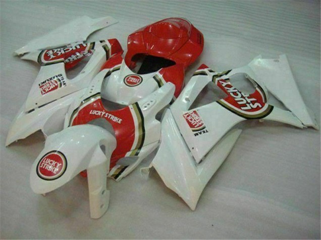 Rojo Blanco ABS Plástico Suzuki GSXR 1000 K7 2007-2008 Rojo Blanco ABS Plástico Suzuki GSXR 1000 K7 2007-2008