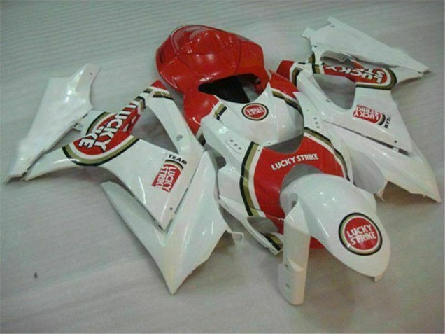 Rojo Blanco ABS Plástico Suzuki GSXR 1000 K7 2007-2008 Rojo Blanco ABS Plástico Suzuki GSXR 1000 K7 2007-2008
