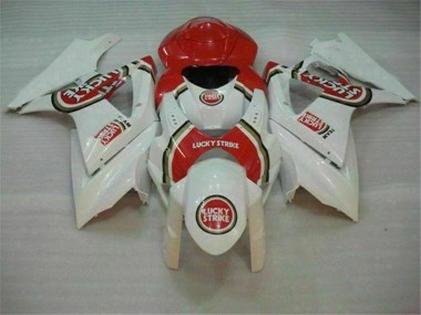 Rojo Blanco ABS Plástico Suzuki GSXR 1000 K7 2007-2008