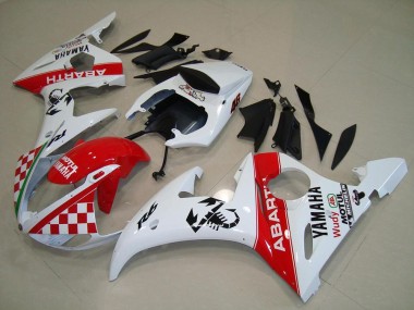 Rojo Blanco ABS Plásticos Yamaha R6 2003-2005