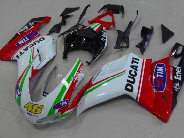 Rojo Blanco Amarillo 46 Carenado Ducati 848 1098 1198 2007-2014