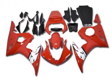 Rojo Blanco Carenado & Plástico Yamaha R6 2003-2005