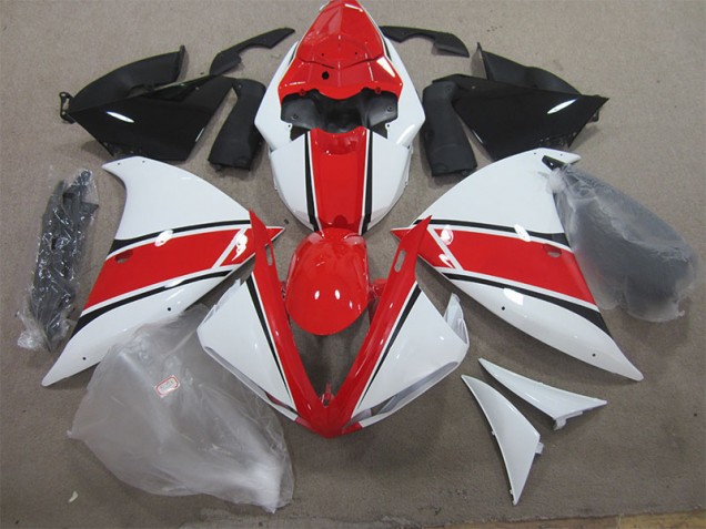 Rojo Blanco Carenado Yamaha R1 2012-2014 Rojo Blanco Carenado Yamaha R1 2012-2014