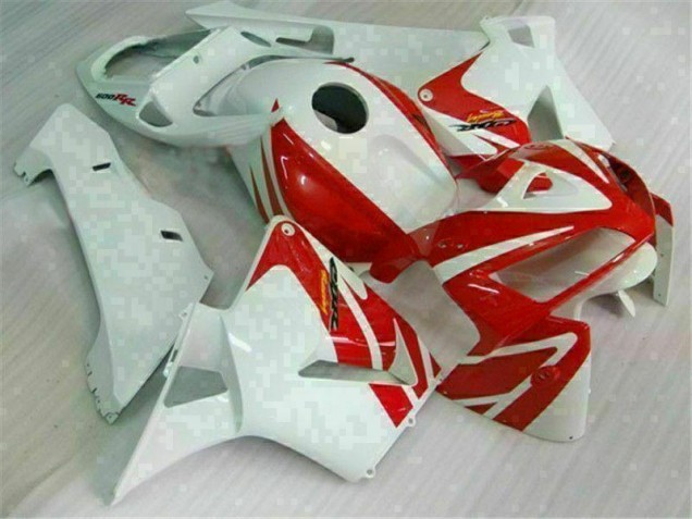 Rojo Blanco Carrocería Honda CBR 600 RR 2005-2006 Rojo Blanco Carrocería Honda CBR 600 RR 2005-2006