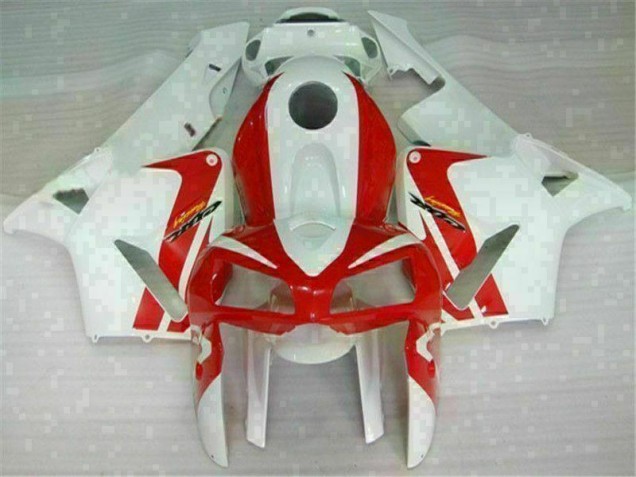 Rojo Blanco Carrocería Honda CBR 600 RR 2005-2006 Rojo Blanco Carrocería Honda CBR 600 RR 2005-2006