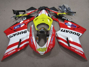 Rojo Blanco Generali 46 Carenado Ducati 1098 848 2007-2014