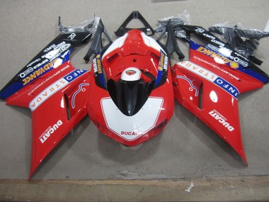 Rojo Blanco Info Strada Carenado Ducati 1098 2007-2014