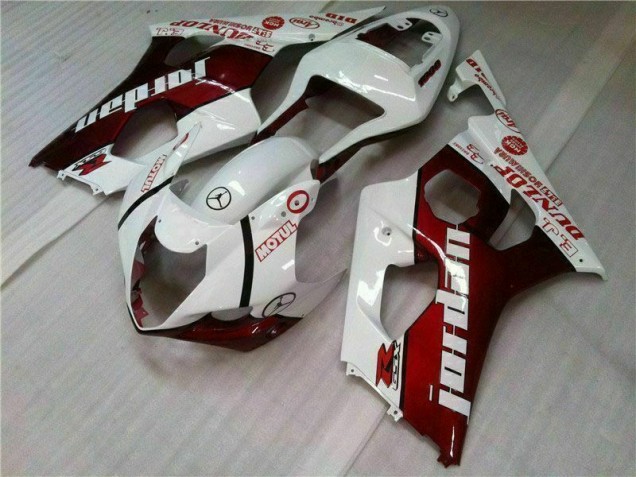 Rojo Blanco Kit Completo Carenado Suzuki GSXR 1000 K3 2003-2004