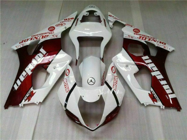 Rojo Blanco Kit Completo Carenado Suzuki GSXR 1000 K3 2003-2004