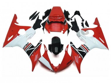 Rojo Blanco Negro ABS Kits Carenado Yamaha R6 2003-2005