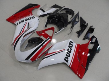Rojo Blanco Negro Carenado Ducati 848 1098 1198 2007-2014