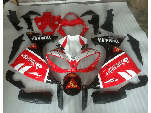 Rojo Blanco & Negro Graphic Carenado Yamaha R1 2009-2011