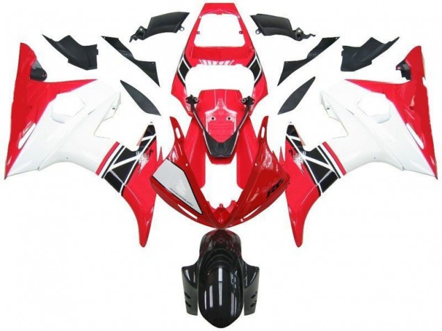 Rojo Blanco Negro Kits Completo Carenado ABS Yamaha R6 2003-2005 Rojo Blanco Negro Kits Completo Carenado ABS Yamaha R6 2003-2005