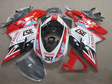 Rojo Blanco Xerox 357 Carenado Ducati 1098 2007-2014