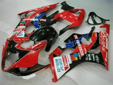 Rojo Kits ABS Carenado Suzuki GSXR 1000 K3 2003-2004
