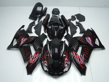 Rojo Llama Carenado Kawasaki ZX14R ZZR 1400 2006-2011