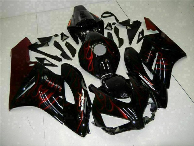 Rojo Llama Negro Carenado Honda CBR 1000 RR 2004-2005 Rojo Llama Negro Carenado Honda CBR 1000 RR 2004-2005