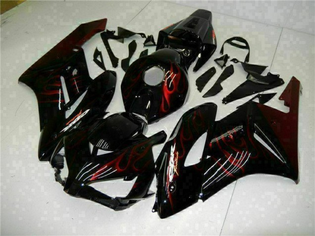Rojo Llama Negro Carenado Honda CBR 1000 RR 2004-2005 Rojo Llama Negro Carenado Honda CBR 1000 RR 2004-2005