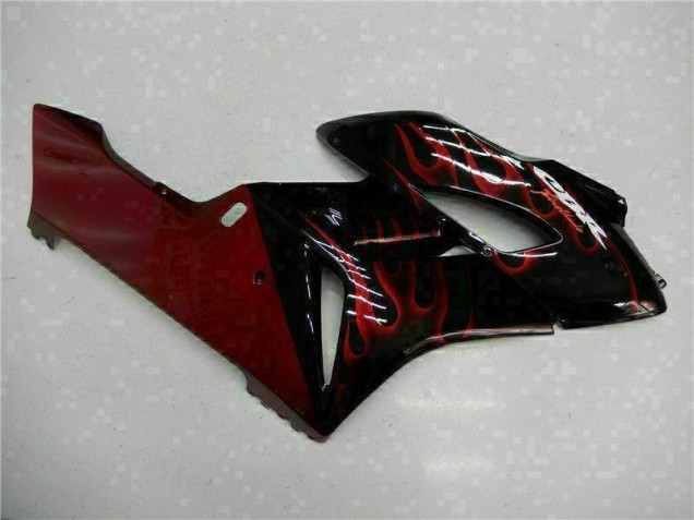 Rojo Llama Negro Carenado Honda CBR 1000 RR 2004-2005 Rojo Llama Negro Carenado Honda CBR 1000 RR 2004-2005