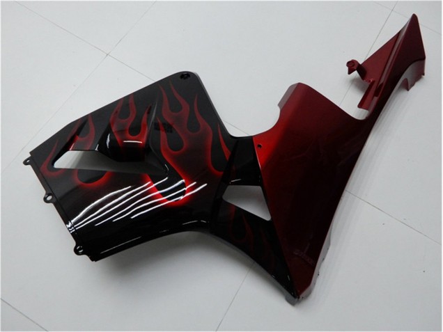 Rojo Llama Negro Carenado Honda CBR 600 RR 2005-2006 Rojo Llama Negro Carenado Honda CBR 600 RR 2005-2006