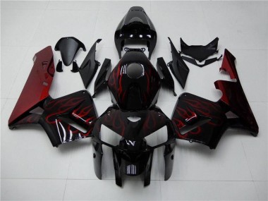 Rojo Llama Negro Carenado Honda CBR 600 RR 2005-2006