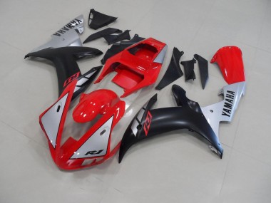 Rojo Mate Plata Carenado Yamaha R1 2002-2003
