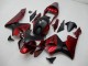 Rojo Negro ABS Plástica Honda CBR 600 RR 2003-2004 Rojo Negro ABS Plástica Honda CBR 600 RR 2003-2004