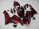 Rojo Negro ABS Plástica Honda CBR 600 RR 2003-2004 Rojo Negro ABS Plástica Honda CBR 600 RR 2003-2004