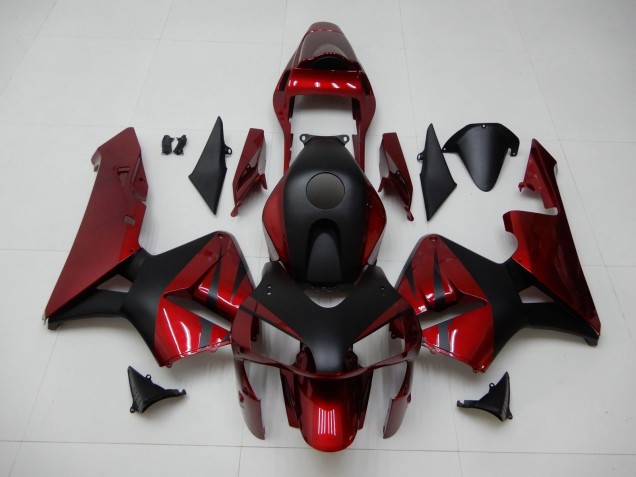 Rojo Negro ABS Plástica Honda CBR 600 RR 2003-2004 Rojo Negro ABS Plástica Honda CBR 600 RR 2003-2004